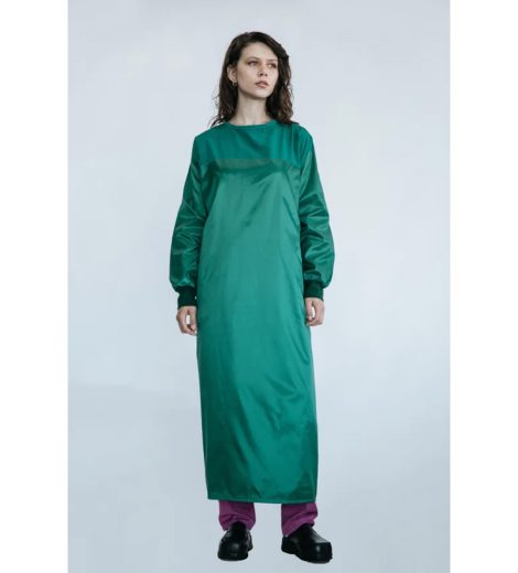 Ameliyat Önlüğü – Unisex, Yeşil, Uzun Kol (Ön) – HUF-014